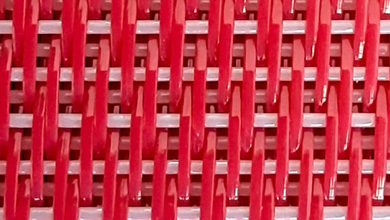 Anti-hydrolysis Red Flat Wire Mesh belt WFB604